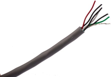 Alpha Wire 5473C Datenkabel, 3-paarig 0,23 Mm Ø 5.69mm F/UTP Schirmung PVC Isoliert Twisted Pair Grau