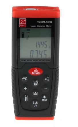 RS PRO RSLDM-100H LCD Laser Entfernungsmesser, Metrisch/zöllig, Klasse 2, 635nm