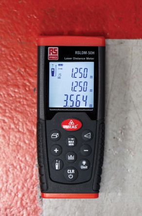 RS PRO 激光测距仪, 精确度±1.5 mm, 测量范围0.05→ 50.m, RSLDM-50H型号100g, 英制, 公制, Class 2