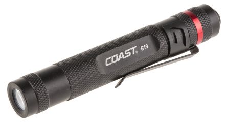 Coast G19 Stift-Taschenlampe LED Schwarz Im Alu-Gehäuse, 54 Lm / 20 M, 102 Mm
