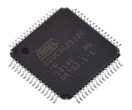 Microchip Mikrocontroller AT32 AVR32 32bit SMD 512 KB TQFP 64-Pin 66MHz 64 KB RAM USB