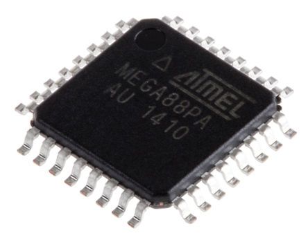 Microchip Microcontrolador ATMEGA88PA-AU, Núcleo AVR De 8bit, RAM 1 KB, 20MHZ, TQFP De 32 Pines