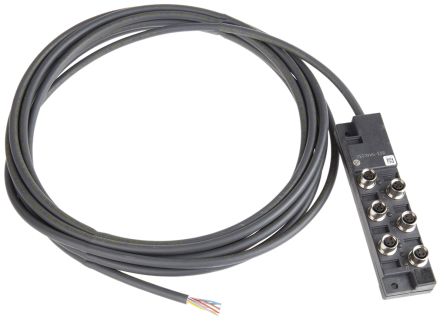 Alpha Wire 传感器接线盒, Alpha Connect系列, M8分线盒, 6孔