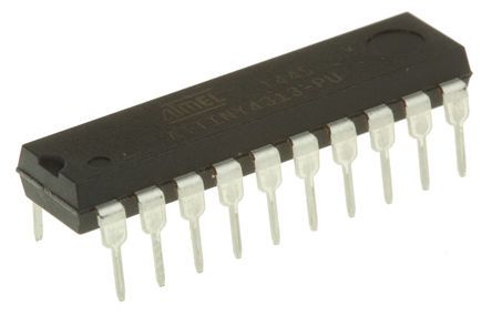 Microchip Microcontrolador ATTINY4313-PU, Núcleo AVR De 8bit, RAM 256 B, 20MHZ, PDIP De 20 Pines
