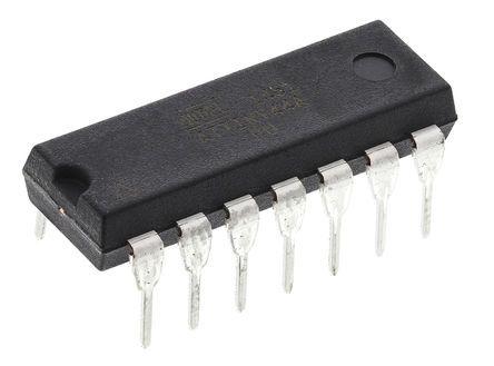 Microchip Microcontrôleur, 8bit, 256 B RAM, 4 Ko, 20MHz,, DIP 14, Série ATtiny44