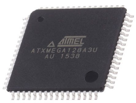 Microchip ATXMEGA128A3U-AU, 8bit AVR Microcontroller, AVR XMEGA, 32MHz, 128 + 8 KB Flash, 64-Pin TQFP
