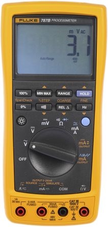 Fluke 787B HandDigital Multimeter, CAT III, CAT IV 1000V Ac / 1A Ac, 40MΩ