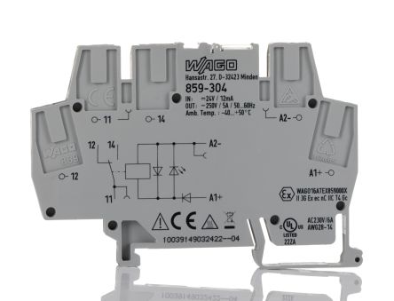 Wago 859 Interface Relais 24V Dc DIN-Schienen 250V Ac