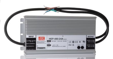 MEAN WELL Schaltnetzteil, AUS 24V Dc / 20A 480W, EIN 127 → 431 V Dc, 90 → 305 V Ac Geschlossen,