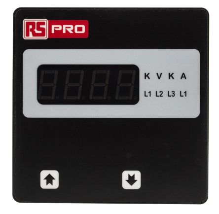 RS PRO Digitales Strommessgerät AC, 92mm X 92mm T. 55mm, 1 → 5 (Input)A / ±0,5 % + 1 Stelle