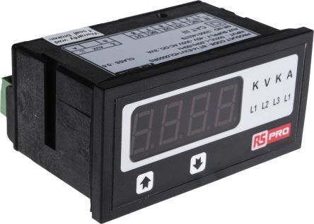 RS PRO Digital Voltmeter AC, LED Display 4-Digits ±0.5 + 1 Digit %
