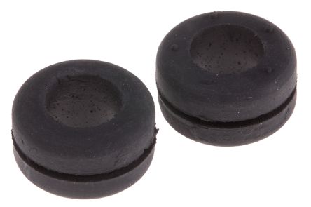 RS PRO Black Polychloroprene 11mm Cable Grommet For Maximum Of 8mm Cable Dia.
