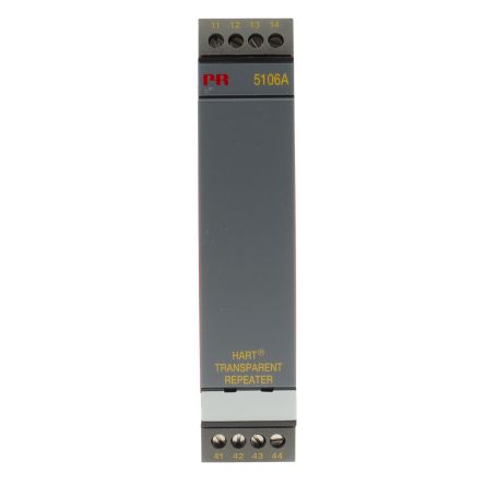 PR Electronics 5106A Transparenter Speisetrenner, Transparenter HART-Repeater 19.2 → 300 V Dc, 21.6 →