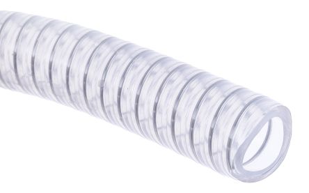 Tube flexible RS PRO PVC, Ø 19mm x Ø 26mm, L 10m Transparent