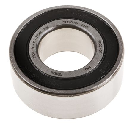 FAG 3206-BD-XL-2HRS-TVH Double Row Angular Contact Ball Bearing- Both Sides Sealed End Type, 30mm I.D, 62mm O.D