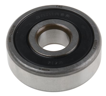 FAG 6301-2RSR-C3 Single Row Deep Groove Ball Bearing- Both Sides Sealed End Type, 12mm I.D, 37mm O.D