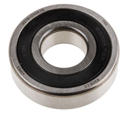 FAG 6305-C-2HRS-C3 Single Row Deep Groove Ball Bearing- Both Sides Sealed End Type, 25mm I.D, 62mm O.D