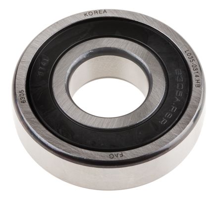 FAG 6305-C-2HRS Single Row Deep Groove Ball Bearing- Both Sides Sealed End Type, 25mm I.D, 62mm O.D