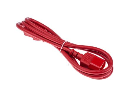 RS PRO Netzkabel, A IEC C13 / Buchse, B IEC C14 / Stecker, 1.5m Rot