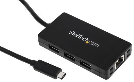 StarTech.com Hub USB HB30C3A1GE, USB 3.1 RJ45 3 Ports, USB A, USB C