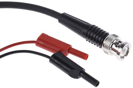 Schutzinger Cable De Prueba BNC De Color Negro, Rojo, Macho, 500mm