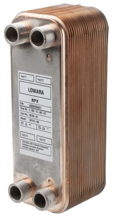 Xylem 40 BP410 Kupfer Wärmetauscher Silber Bis +232°C, 309.6 X 112 X 24.1mm