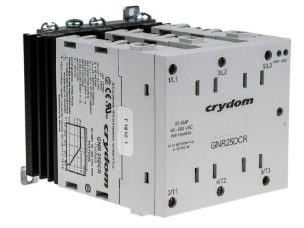 Sensata / Crydom GNR Series Solid State Relay, 25 A Rms Load, Panel Mount, 600 V Rms Load, 32 V Dc Control