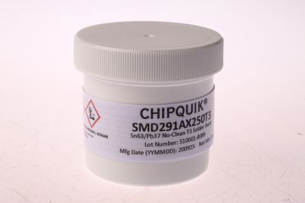 CHIPQUIK Crème à Braser SMD291AX250T3 SMD291AX, 250g Bac