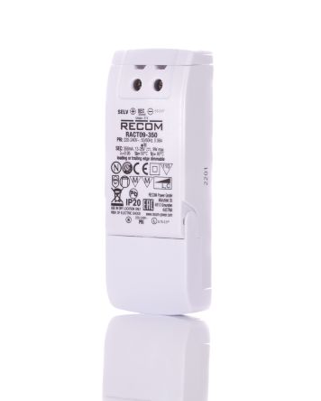 Recom Driver LED, 9W, IN 198 → 264V Ca, OUT 13 → 26V, 350mA