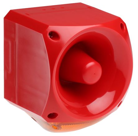 Klaxon PNC LED Dauer-Licht Alarm-Leuchtmelder Orange / 113dB, 10 → 60 V Dc