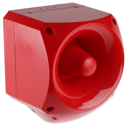 Klaxon PNC LED Dauer-Licht Alarm-Leuchtmelder Rot / 116dB, 10 → 60 V Dc