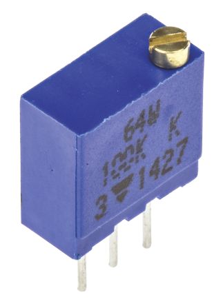 Vishay 64W 19-Gang THT Trimmer-Potentiometer, Einstellung Von Oben, 100kΩ, ±10%, 0.5W, Pin, L. 9.7mm