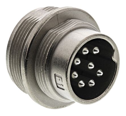 Amphenol Industrial Amphenol Socapex C 091 D Series, 8 Pole Din Plug Plug, 5A, 100 V Ac/dc IP67