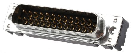 HARTING 25 Way Through Hole D-sub Connector Plug, 2.76mm Pitch, With M3 Threaded Inserts