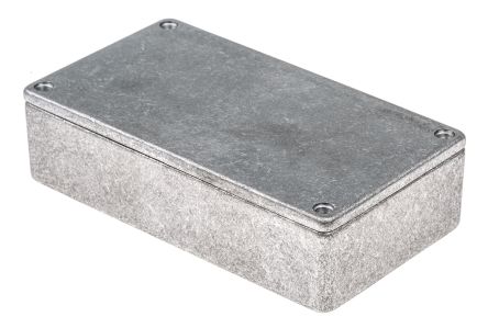 RS PRO Silver Die Cast Aluminium Enclosure, IP54, Silver Lid, 112 X 62 X 30.5mm