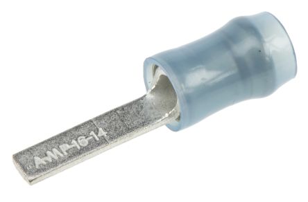 TE Connectivity, PIDG Insulated Crimp Blade Terminal 12.57mm Blade Length, 1mm² To 2.6mm², 16AWG To 14AWG, Blue