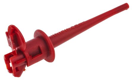 Fluke Pinzas De Prueba En Miniatura, 5A, 300V, Punta 2.79mm, Rojo