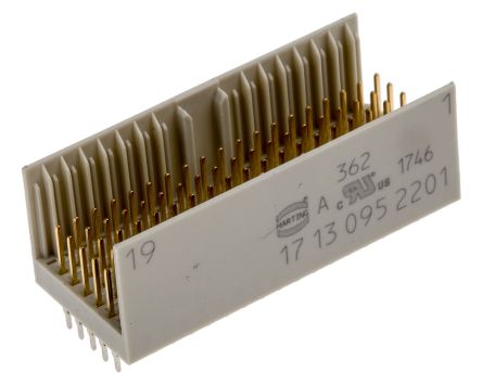 HARTING, Har-Bus HM 2mm Pitch Backplane Connector, Male, Straight, 7 Row, 95 Way