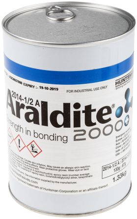Araldite 2014-2 2K Epoxidkleber Grau, Dose 2 X 1 Kg, Für ABS, Aluminium, Messing, Kohlenstofffaserverstärktes Polymer,