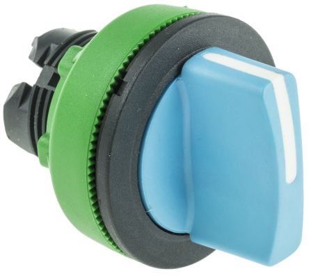 Schneider Electric Harmony XB5 Series 3 Position Selector Switch Head, 30mm Cutout, Blue Handle