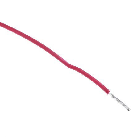 Alpha Wire Einzeladerleitung 0,2 Mm², 24 AWG 30m Rot SR-PVC Isoliert Ø 1.15mm 7/0.20 Mm Litzen UL1061