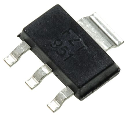 DiodesZetex FZT951TA SMD, PNP Transistor –60 V / –5 A 120 MHz, SOT-223 (SC-73) 3 + Tab-Pin