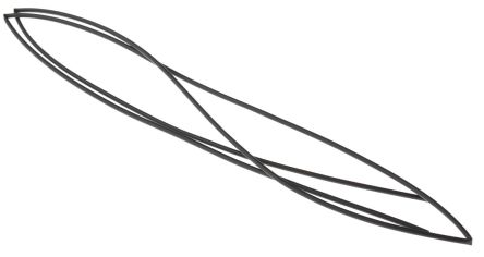 TE Connectivity RNF-100 Wärmeschrumpfschlauch, Polyolefin Schwarz, Ø 1.6mm Schrumpfrate 2:1, Länge 1.2m
