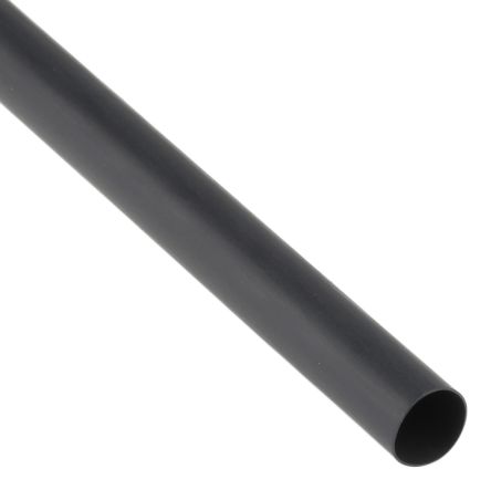 TE Connectivity Tubo Termorretráctil De Poliolefina Negro, Contracción 2:1, Ø 9.5mm, Long. 1.2m