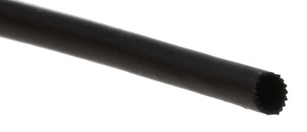 TE Connectivity Tubo Termorretráctil De Poliolefina Negro, Contracción 2:1, Ø 2.4mm, Long. 10m