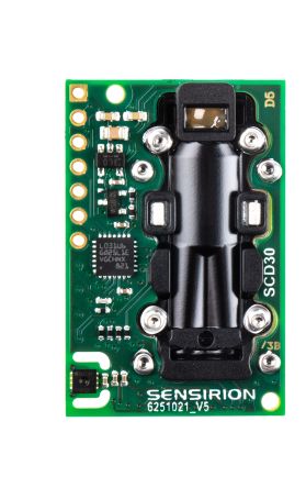 Sensirion SCD30 PWM Temperatur- Und Luftfeuchtigkeitssensor ±0.5% SMD, 7-Pin, I2C, UART 0 Bis +50 °C