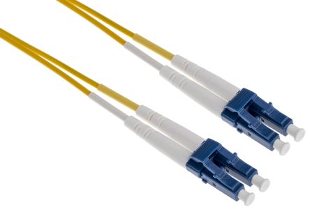 RS PRO LC To LC Simplex Single Mode OS1, OS2 Fibre Optic Cable, 900μm, Yellow, 15m