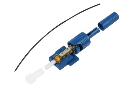 RS PRO LWL-Steckverbinder, ST, Single Mode, Simplex, 9/125μm, PC, ø 900μm, Blau
