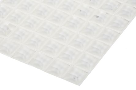 RS PRO Square PUR Self Adhesive Feet, 20.6mm Diameter X 7.6mm Height