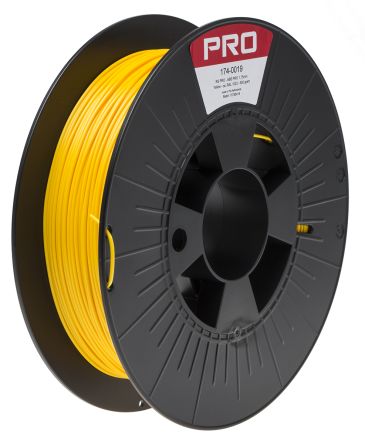 RS PRO ABS-X 3D-Drucker Filament Zur Verwendung Mit Gängige Desktop-3D-Drucker, Gelb, 1.75mm, FDM, 500g